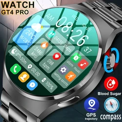 2024 New For Huawei GT4 PRO Smart Watch Men Watch 4 Pro AMOLED HD Screen Bluetooth Call GPS NFC Heart rate BloodSugar SmartWatch