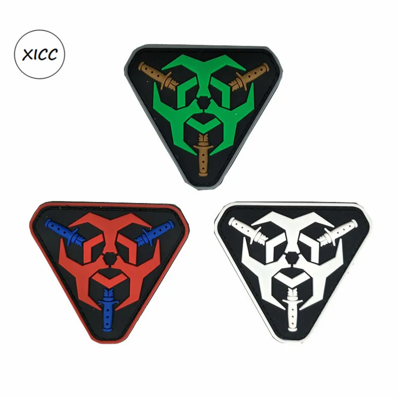 Soft Silicone Hook and Loop Badge Eco-Friendly PVC Military Patch Zombie Outbreak Backpack Stickers On Clothes Hat Applique