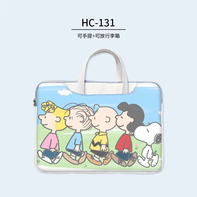 

Miniso Animation Snoopy Laptop Bag Cute Large Capacity Tablet Organizer Cartoon Handbag Laptop Case 12in 13in 14in 16in 15in