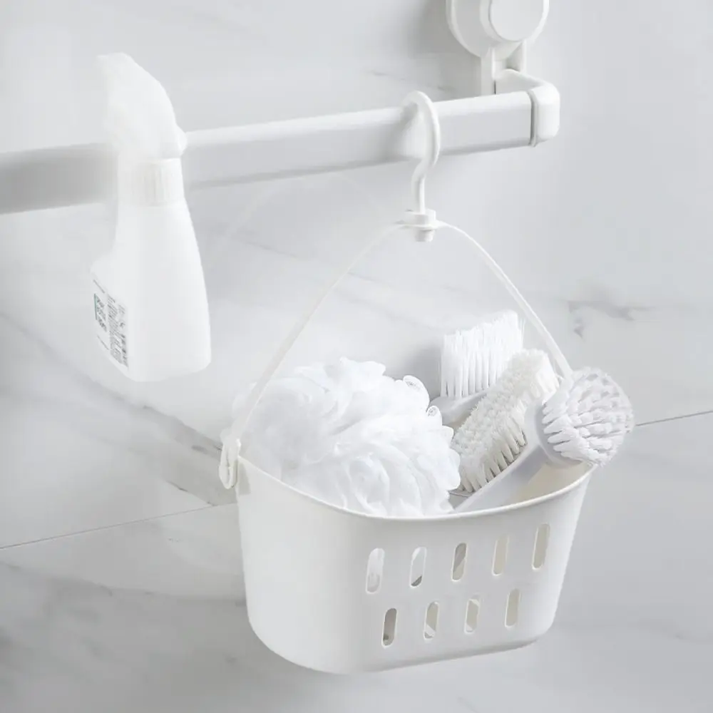 Portable Storage Basket Bathroom Hanging Drain Wash Bath Basket Creative Toiletry Box Shower Basket Bedroom Corner Organizer
