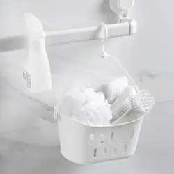 Portable Storage Basket Bathroom Hanging Drain Wash Bath Basket Creative Toiletry Box Shower Basket Bedroom Corner Organizer