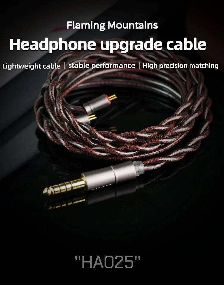 XINHS HA025 HiFi-Kopfhörer-Upgrade-Kabel MMCX 0,78 mm 2PIN IE900 4,4 mm symmetrisch geeignet für SA6 MK2 TANGZU FUDU VERSE 2 hifi headphone 3.5mm cables headphone 3.5mm cables iem balanced cable white wale cable – Detail 1