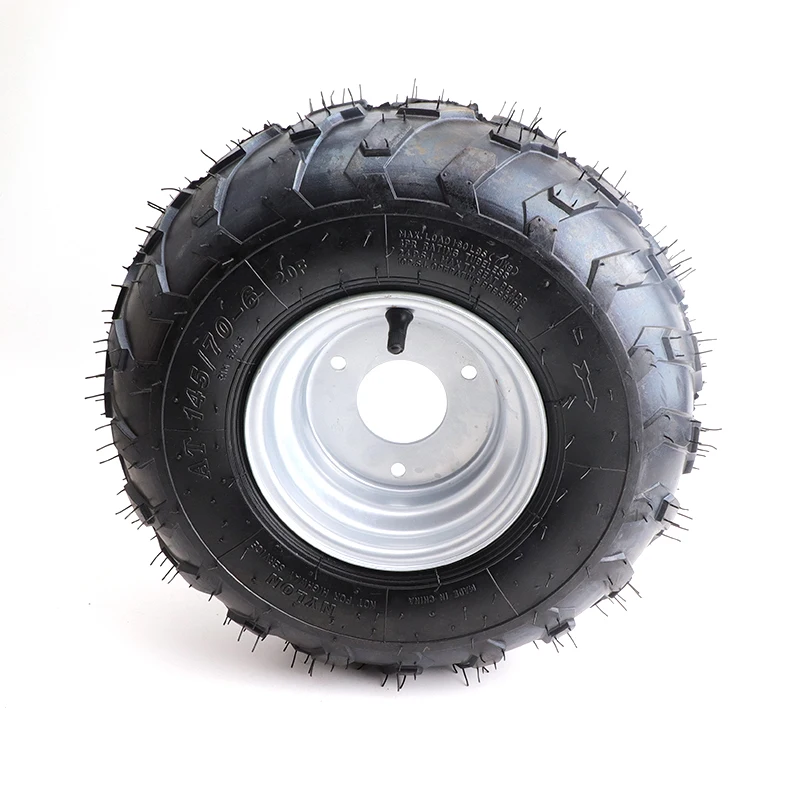 145x70-6 Tire 6 Inch Wheels Rim Tire Tyre 3 Bolts Go Kart Tyre for ATV UTV Quad Off Road Golf Car