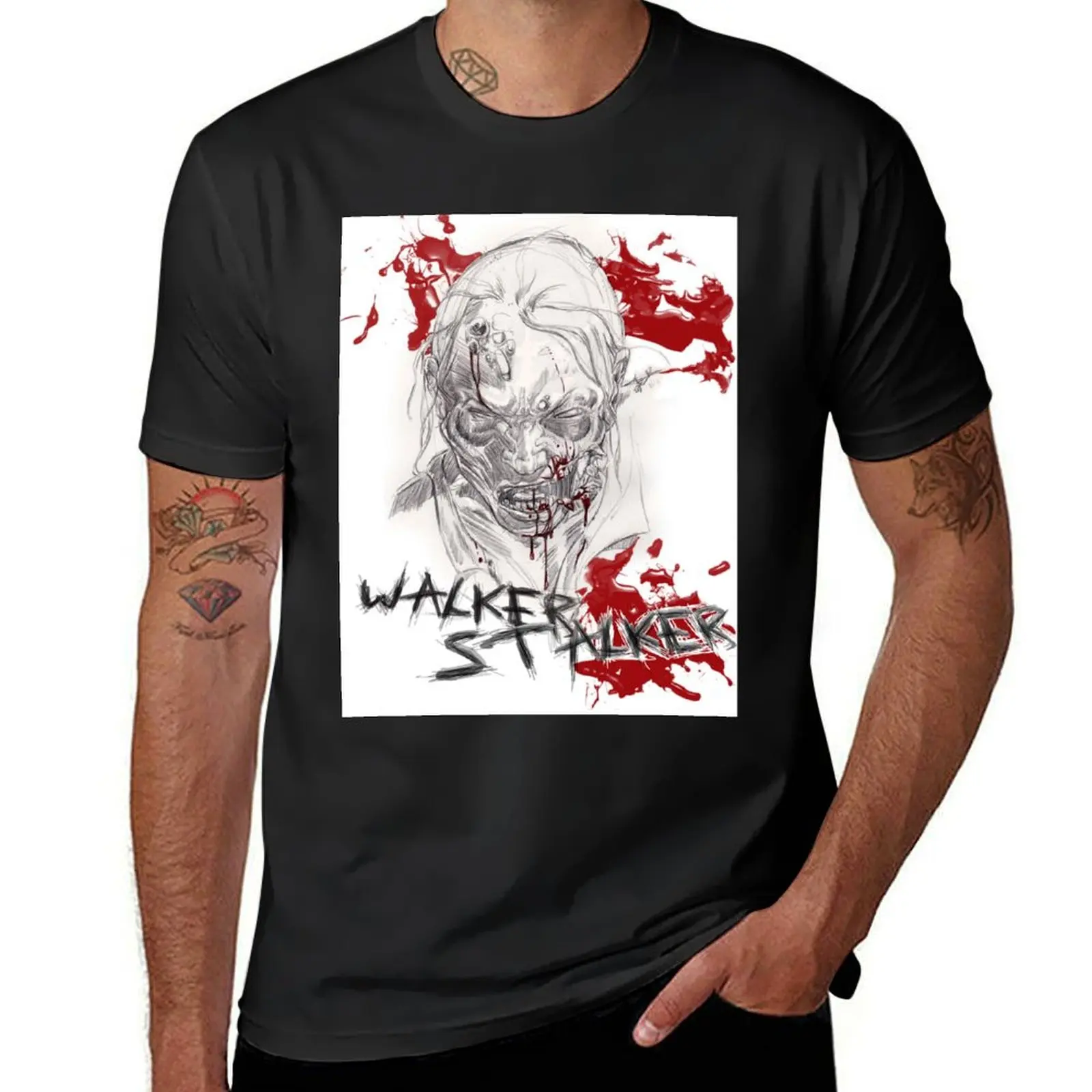 

The Walking Dead - Walker Stalker T-Shirt hippie clothes heavyweights t shirts for men graphic