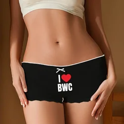 Sexy Lace I LOVE BWC Bow Underwear for Women Cute Ladies Shorts Girl's Lovely Panties Comfortable Boyshorts Hot Panties Sexy