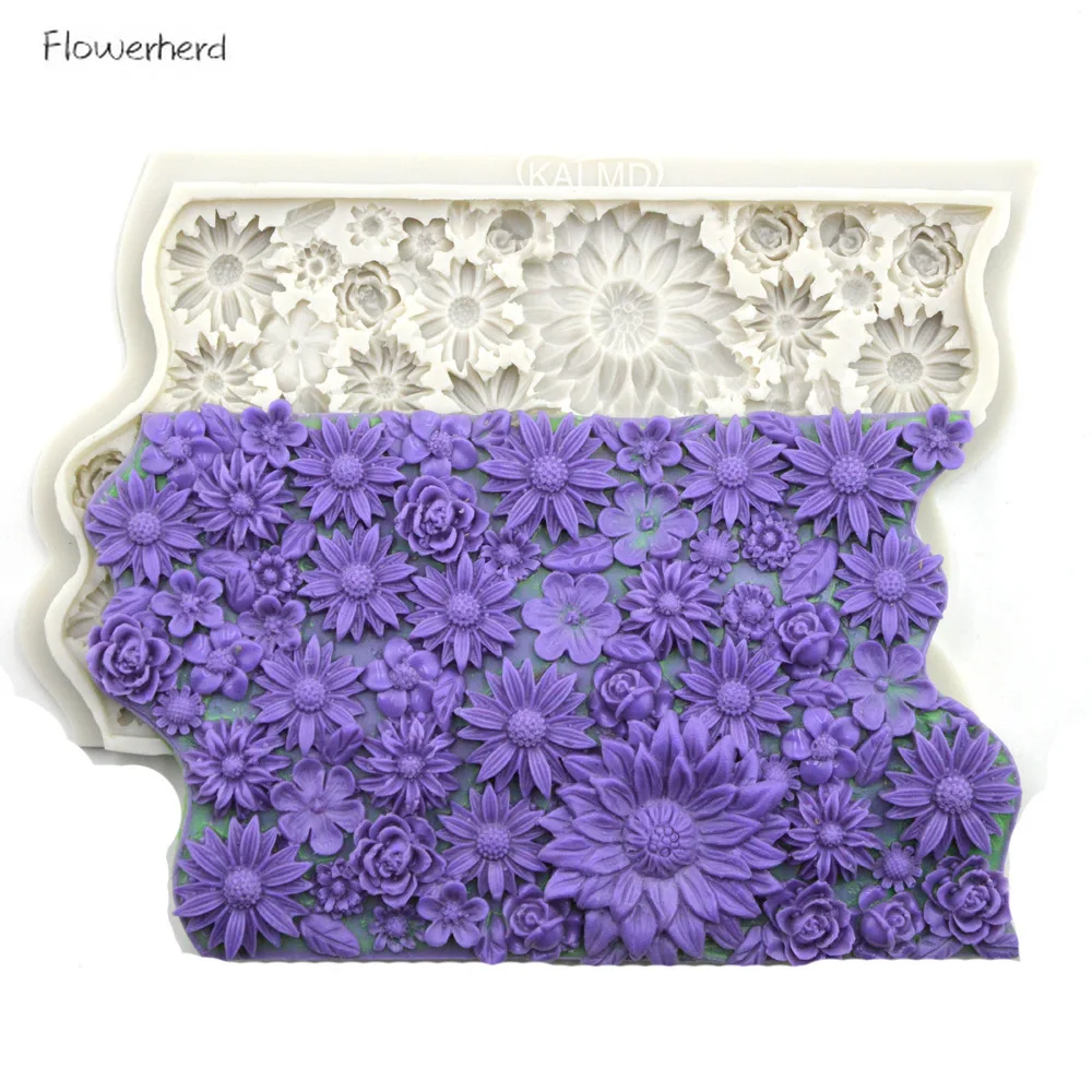 DIY Flower Mold Chrysanthemum Flower Branch Fondant Cake Silicone Mold Cake Decorating Tools Chocolate Mold Diy Baking Tools