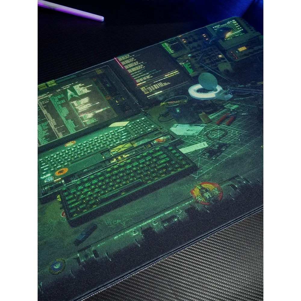 

PIIFOX Oversized Mouse Pad Large Premium Messy Gaming Tiger Technology/Cyberpunk/Space/Cute Table Mat 90*40cm Keyboard Laptop