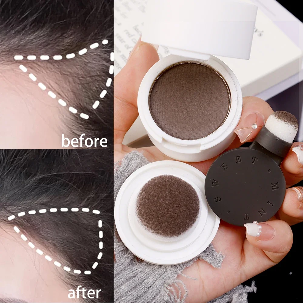 Waterproof Instantly Cover Up Hairline Powder Black Brown Hair Shadow Powder Long Lasting Filling Forehead Hair Concealer Makeup