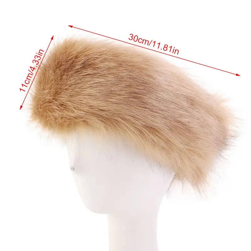 قبعة شتوية سميكة من الفرو المنفوش قابلة للتنفس، تصميم بدون إطار للأيام الثلجية الباردة، مريحة للسفر في الهواء الطلق بدون غطاء علوي