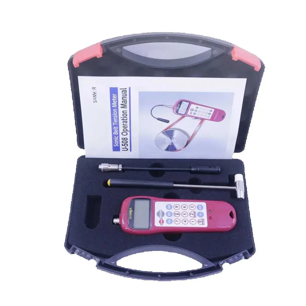 U-508 Digital Sonic Belt Tension Meter 10Hz~5000Hz with Flexible Sensor Tensiometer 0.01-99900N