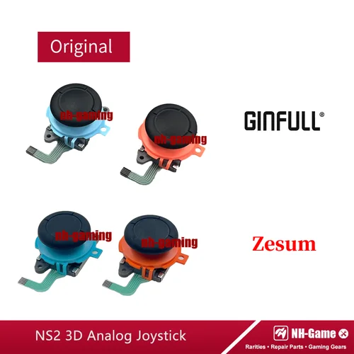 Reemplazo de palanca de mando azul y naranja para Switch 2 Joycons para Joystick analógico 3D NS2, botón izquierdo y derecho Original