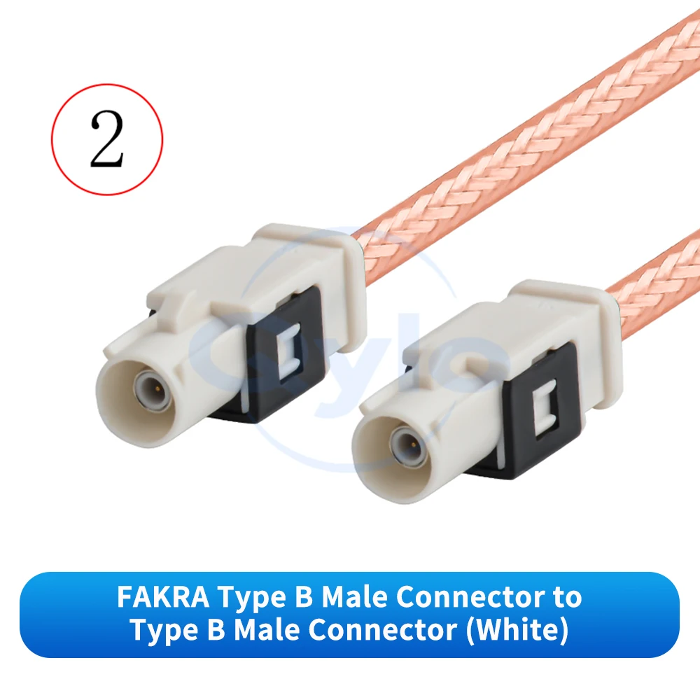 FAKRA male-to-male radio frequency extension cable RG142 coaxial test lead 0-6 GHz (1 pcs)