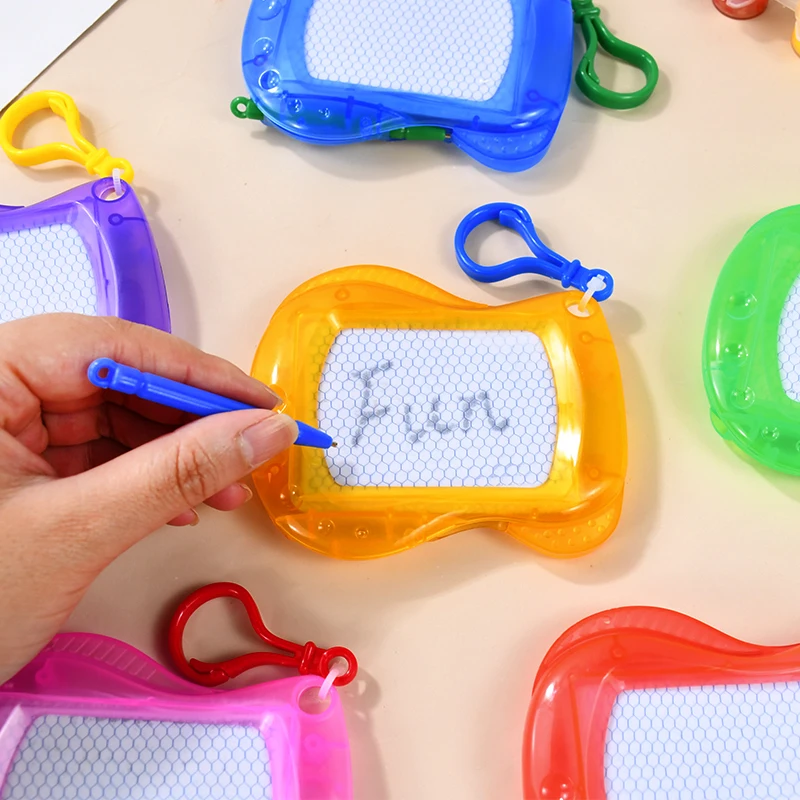 Mini Magnetic Drawing Board With Pen Erasable Doodle Kid Sketch Writing Pad Backpack Keychain Boys And Girls Birthday Party Gift