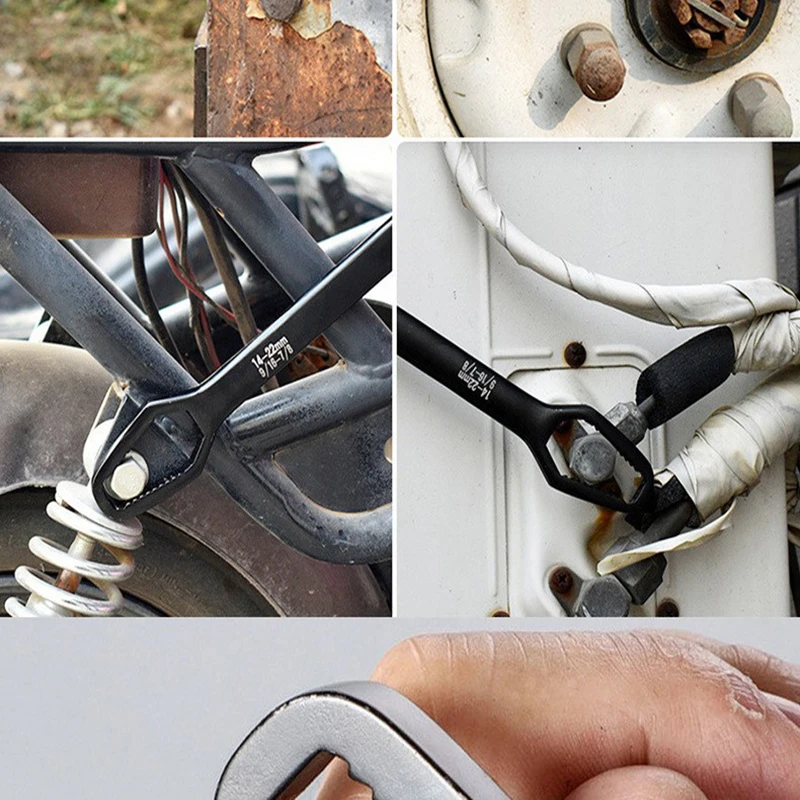 Doppelseitiger Kastenschlüssel 8-22 Multifunktionaler, rutschfester, selbstspannender, verstellbarer Schraubenschlüssel, manuelles Werkzeug für die Autoreparatur im Haushalt – Detail 5
