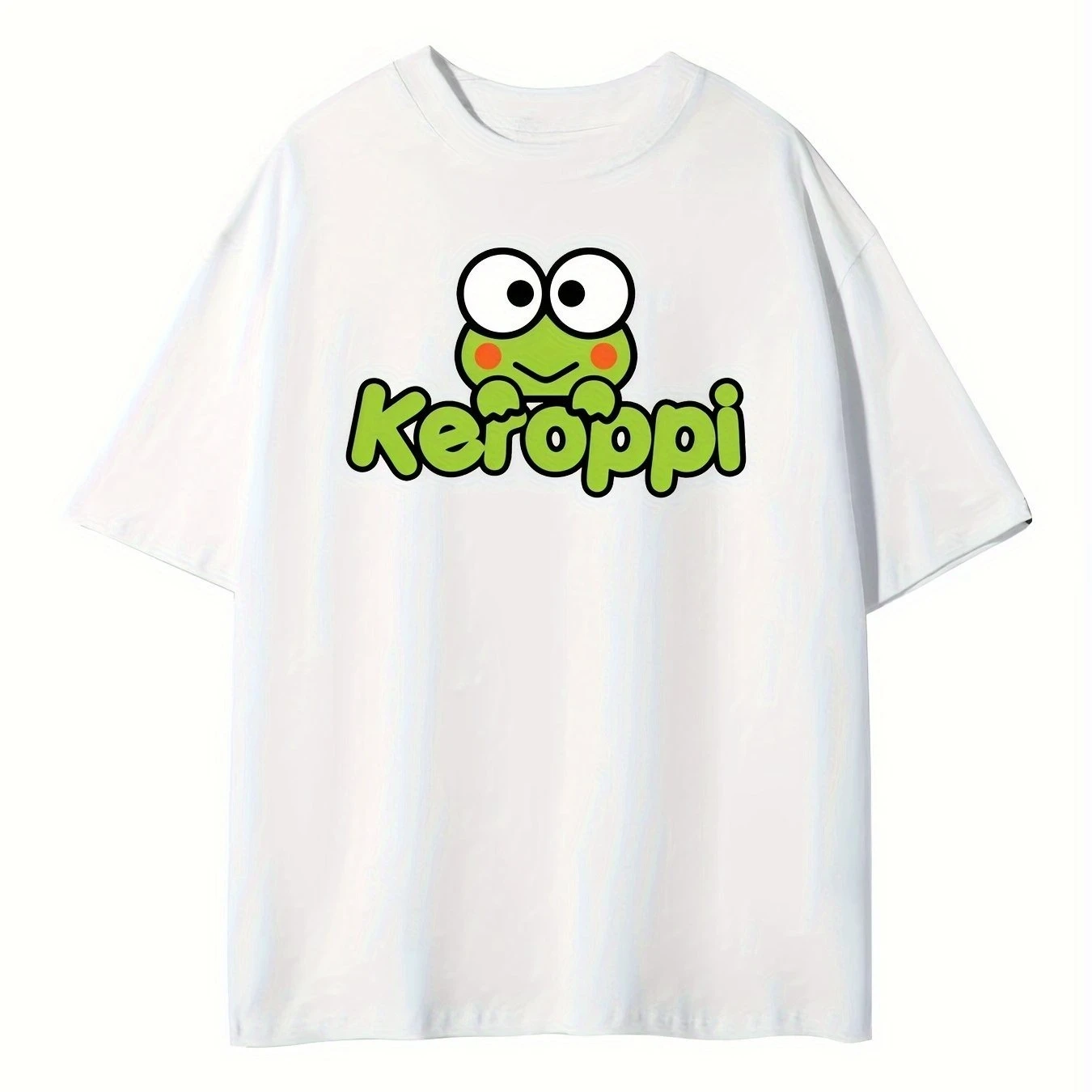 

Keroppi графический принт лето осень зима хлопковые мужские и женские футболки с короткими рукавами роскошный бренд для занятий спортом на открытом воздухе
