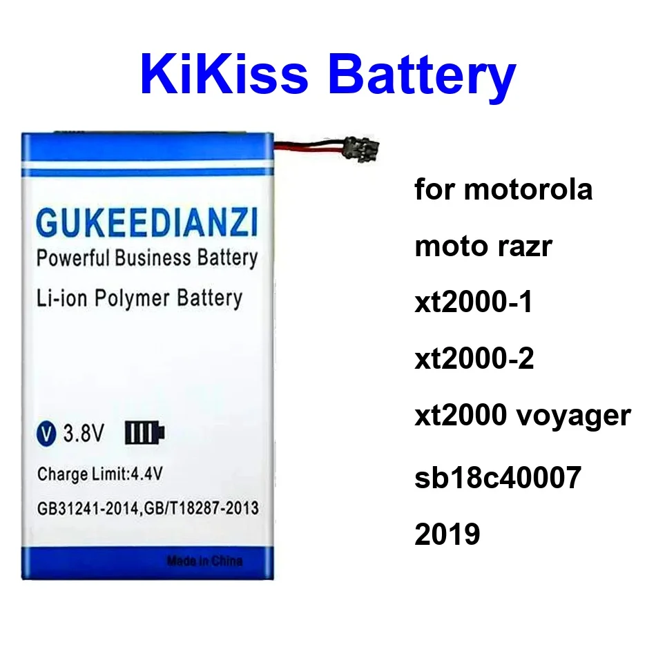 

1600-1650Mah Mobile Phone Battery For Motorola Moto Razr XT2000-1 XT2000-2 XT2000 Voyager Sb18c40007 2019 KV40 KV30 KV30+KV40