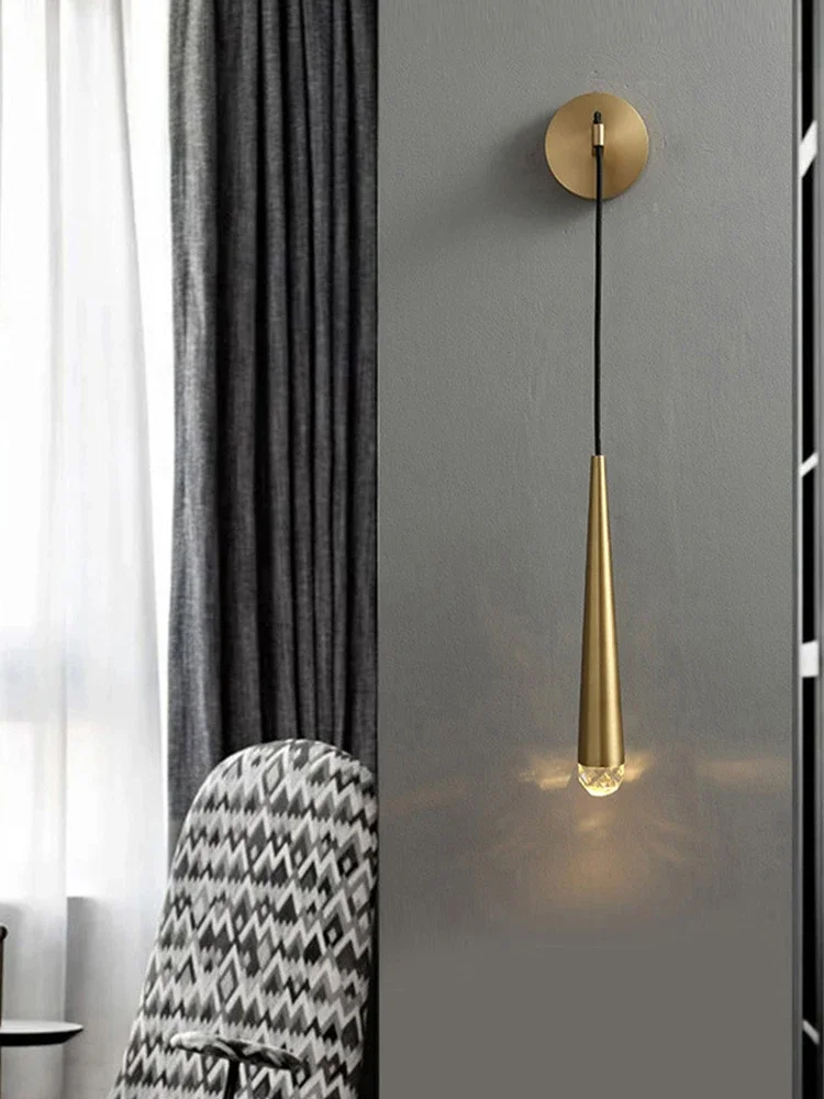 

Modern Luxury Art Wall Lamps Sconces Indoor Brass LED Nightlight Interior Wall Lights for Bedroom Bedside Home Decor