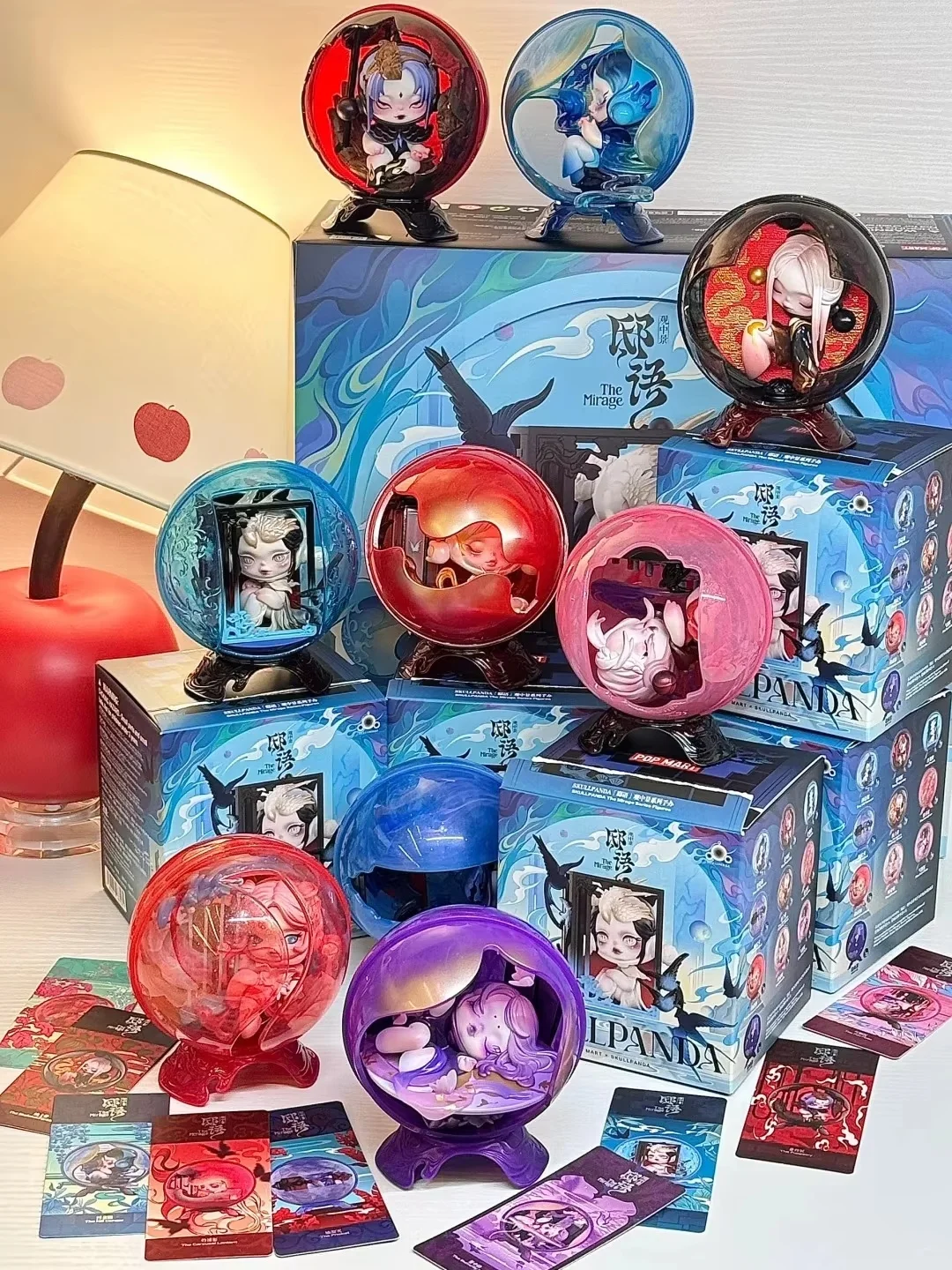 

Genuine Skullpanda The Mirage Series Blind Box Action Figure The Mystical Carousel Lantern Skullpanda Figure Mystery Box Gif