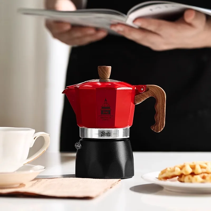 

Bincoo двойной клапан, горшок для мока, набор для заваривания кофе, маленький итальянский набор для извлечения эспро, ручной набор для домашнего использования