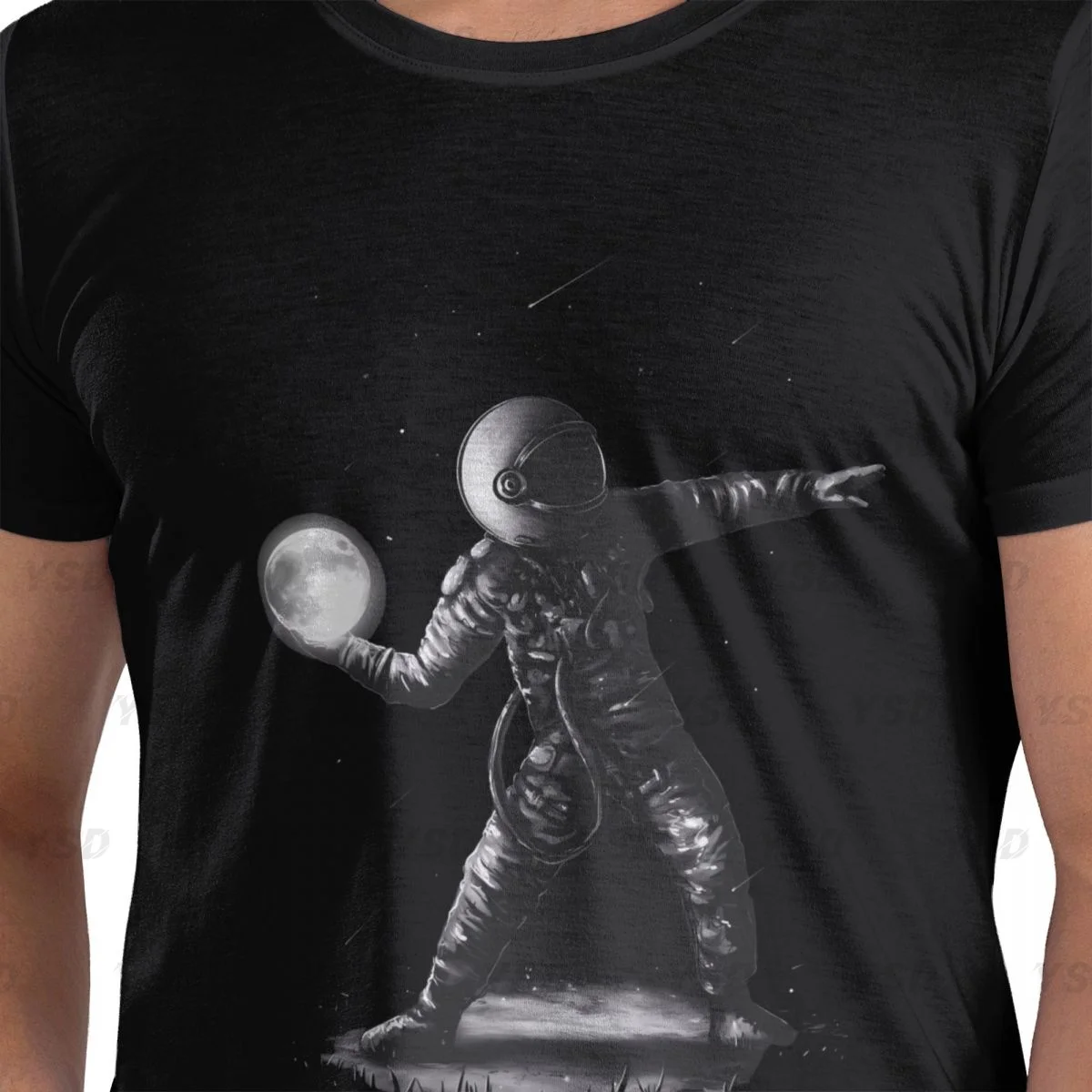 Astronauts Cherish The Lunar Environment Moon Men's tight fitting sports T-shirt, Breathable,Oversized T shirt