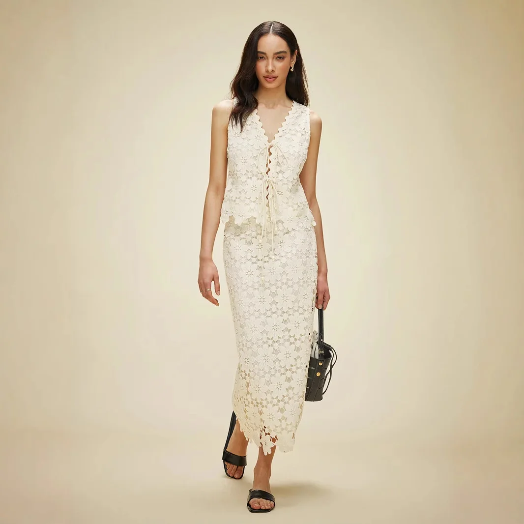 

Шикарный летний шифоновый жилет Dr для поездок на работу, трансграничный женский модный весенне-летний модный жилет, юбка