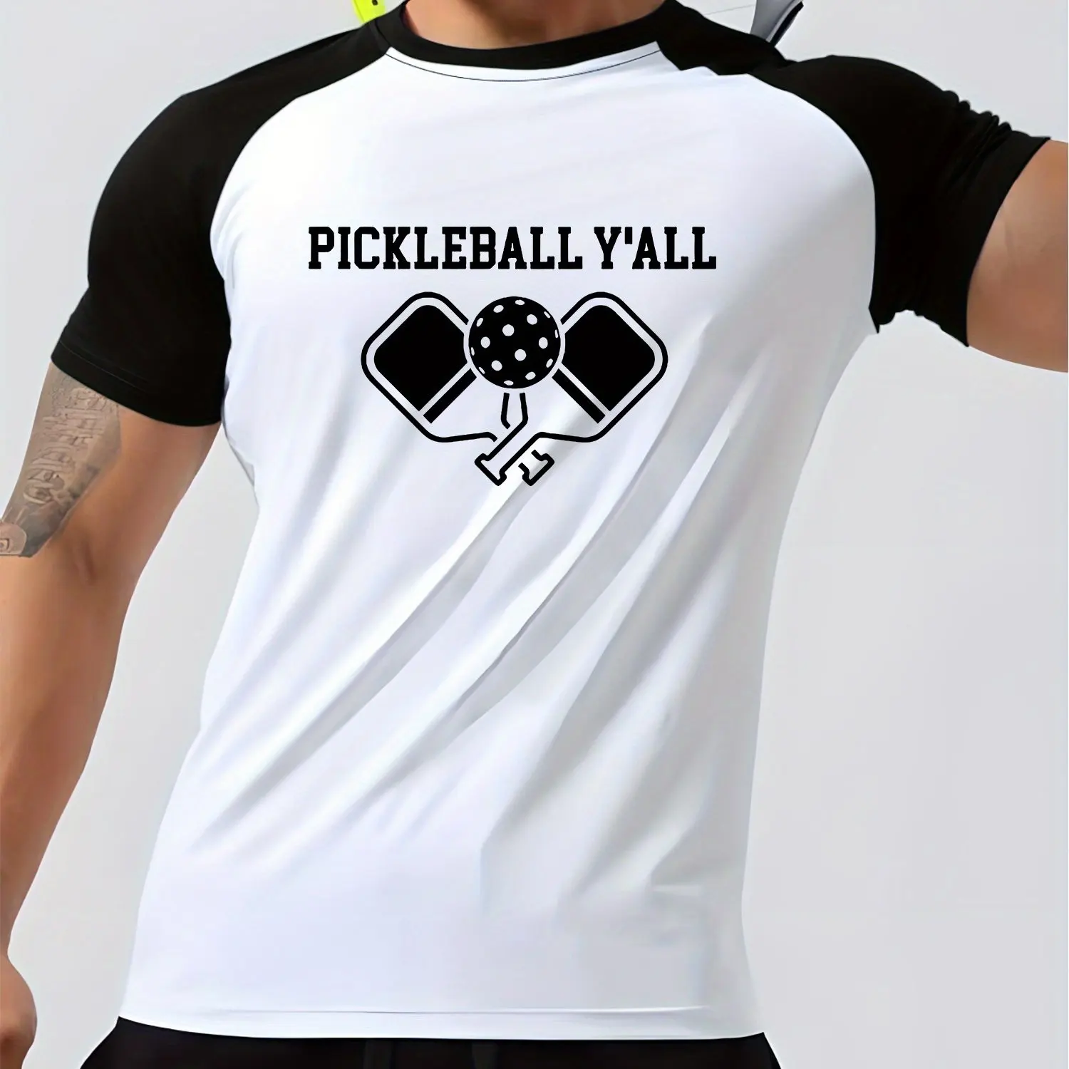

Pickleball Team Sports T-shirt For Men Leisure Fashion Crew Neck Short Sleeve Tops Cool Trend Outdoor Physical Exercise Tee Tops