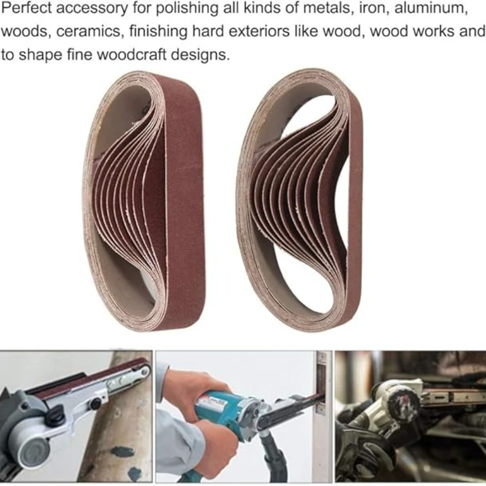 10-120 Stück Schleifbänder 330x30mm Holz Weichmetall Polierschleifpapier Schleifbänder 40-1000 Körnung für Schleifmaschinen Elektrowerkzeuge – Detail 3