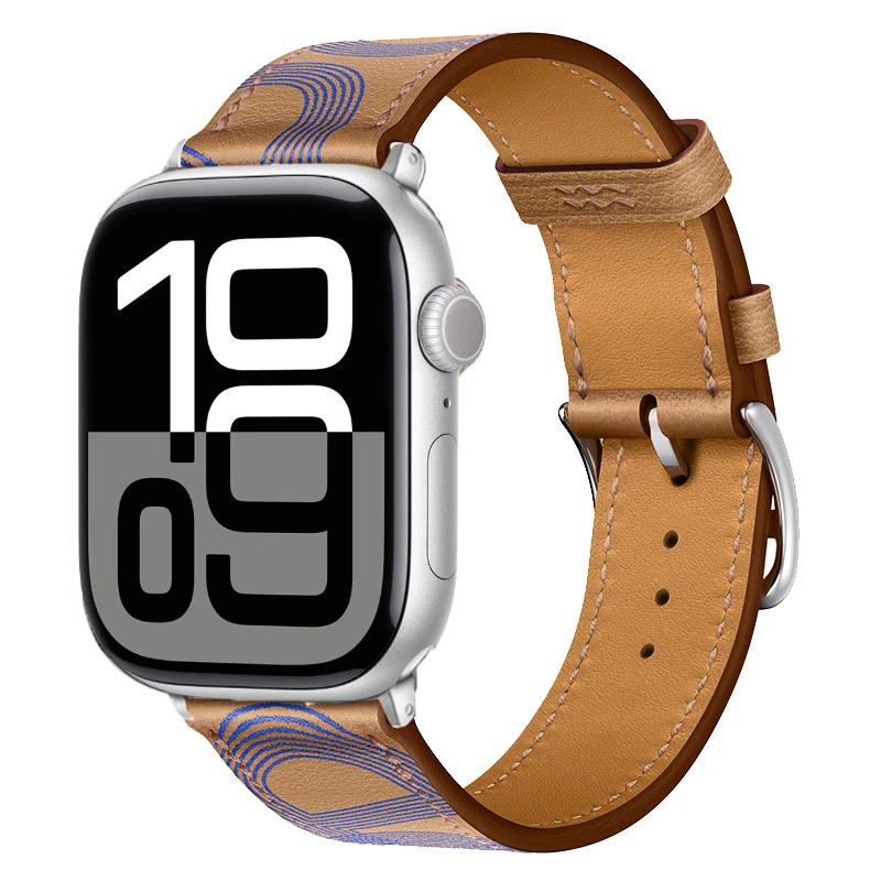 Correa de cuero para Apple watch Ultra, pulsera texturizada de 49mm, 10mm, 46mm, 42mm, 9, 8, 7, 45mm, 41mm, iWatch 6, 5, 4, SE, 44mm, 42mm, 40mm