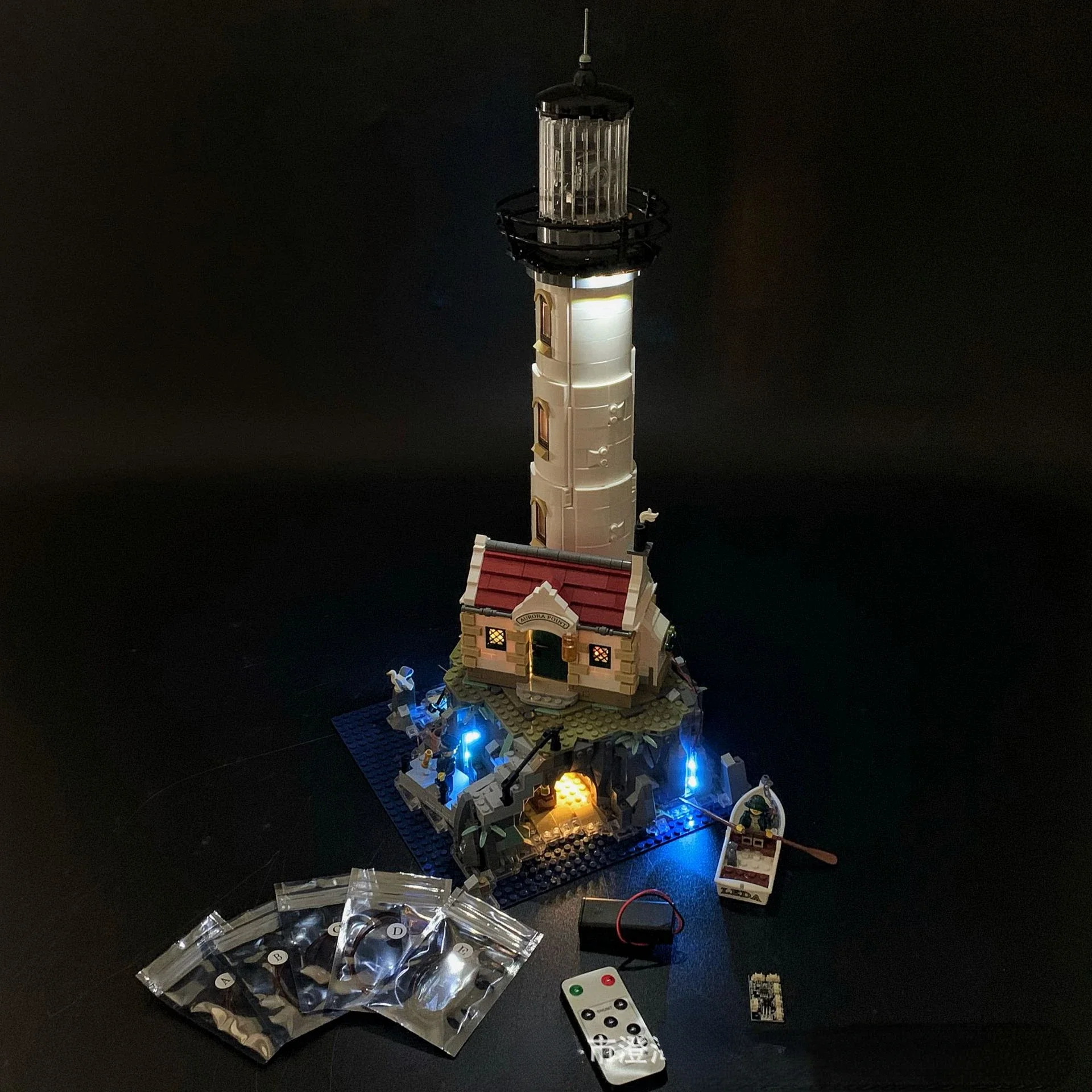LED Light Kit for LEGO Motorized Lighthouse 21335 Building Blocks view 2