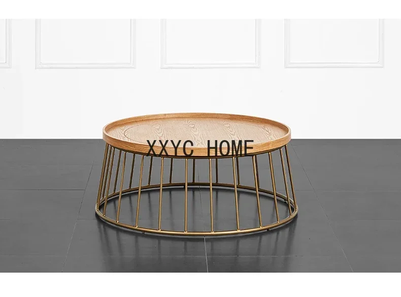 Light Luxury Post-Modern Simple Living Room Nordic American round Tea Table Personality European Coffee Table