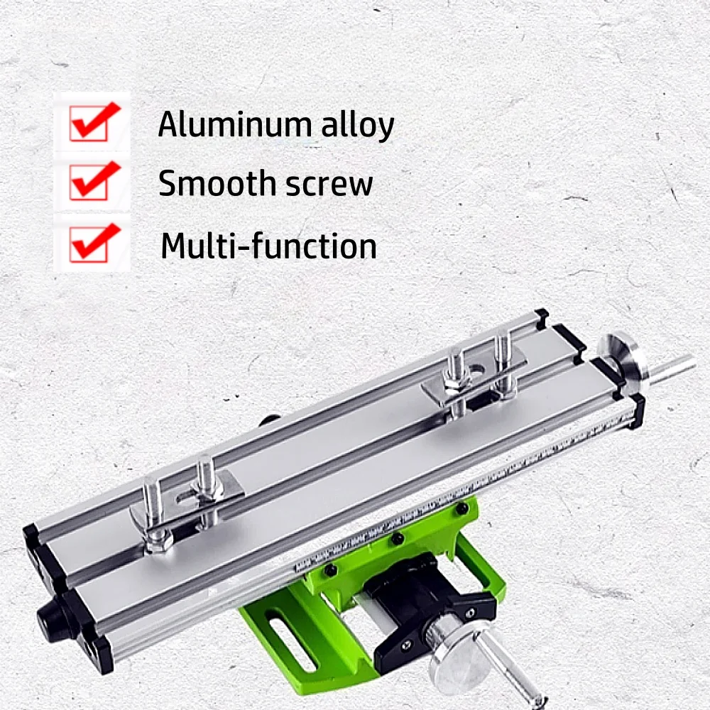 Banco de trabajo cruzado multifuncional de aleación de aluminio 6300, fresadora de perforación cruzada de 310x90mm, mesa deslizante móvil de eje XY