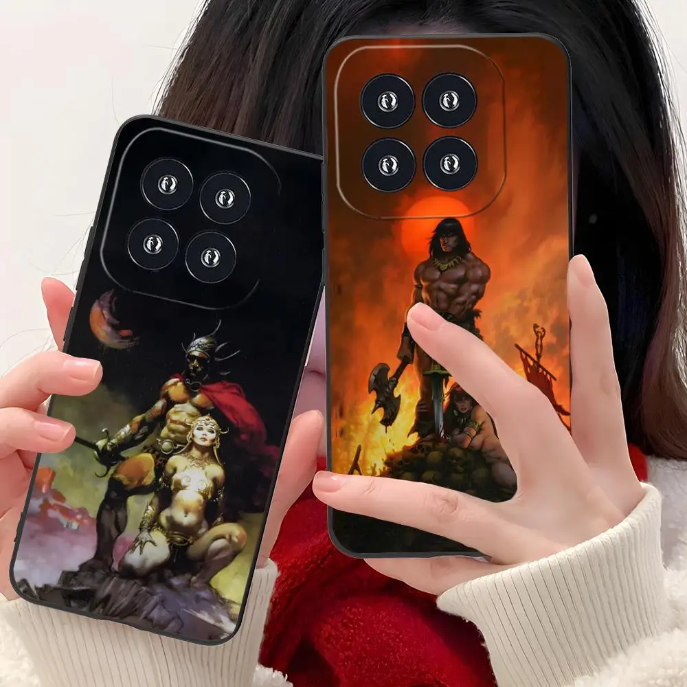 Чехол для телефона Frank Frazetta Manga из матового ТПУ для Xiaomi 15 14 13 12 Mi 11 T Ultra Lite Pro S X 5G с красочным принтом