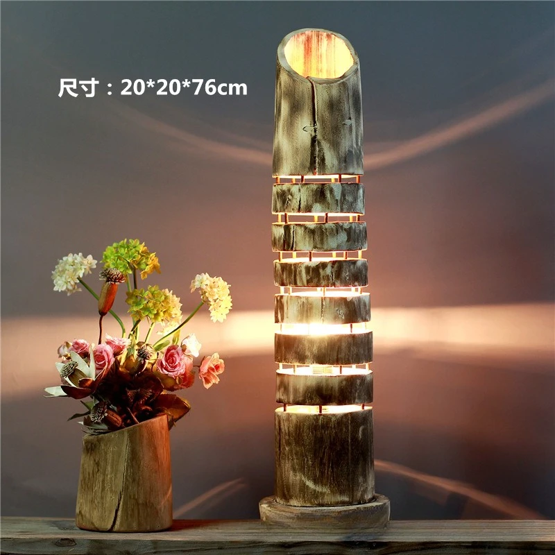 Lámpara de pie artesanal hecha a mano profesional, decoración pastoral para el hogar, hotel, cafetería, lámpara decorativa