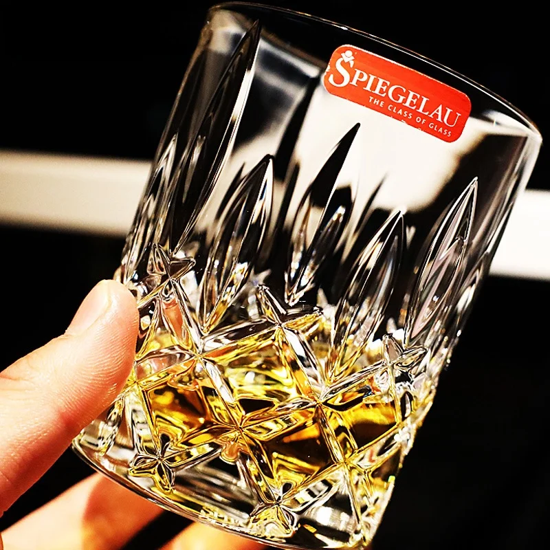 Vaso de Whisky de Cristal Spiegelau, Vaso Mezclador para Cerveza, Jugo y Agua, Diseño Tallado, Calidad Premium, Vajilla para Bebidas