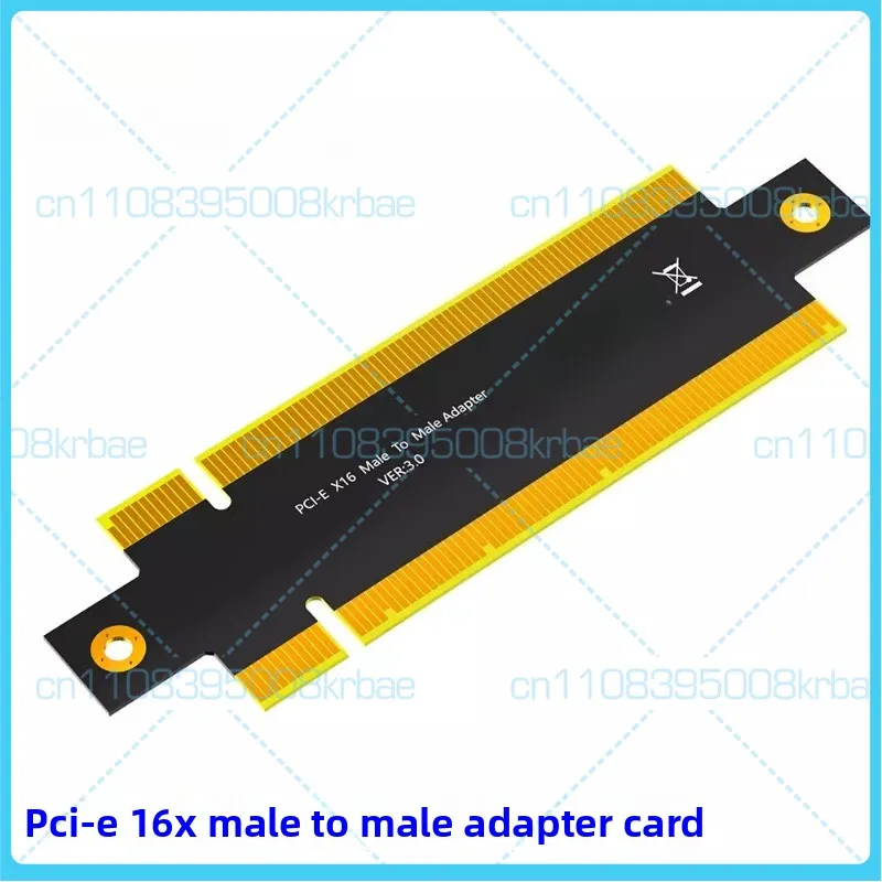 2 unidades de tarjeta adaptadora PCI-E 3.0 16x macho a macho, hembra a hembra, cable de extensión para tarjeta gráfica PCI-E, velocidad completa estable