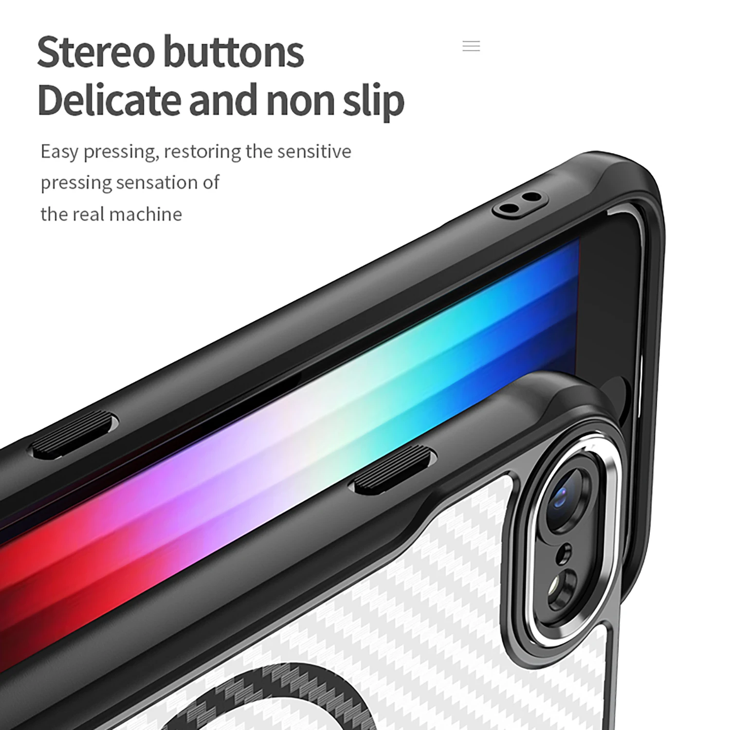 Suitable for iPhone 7 Carbon Fiber Apple 8 Magsafe Wireless Charging Case SE2 Translucent Armor iPhone SE3 Anti-drop Phone Case