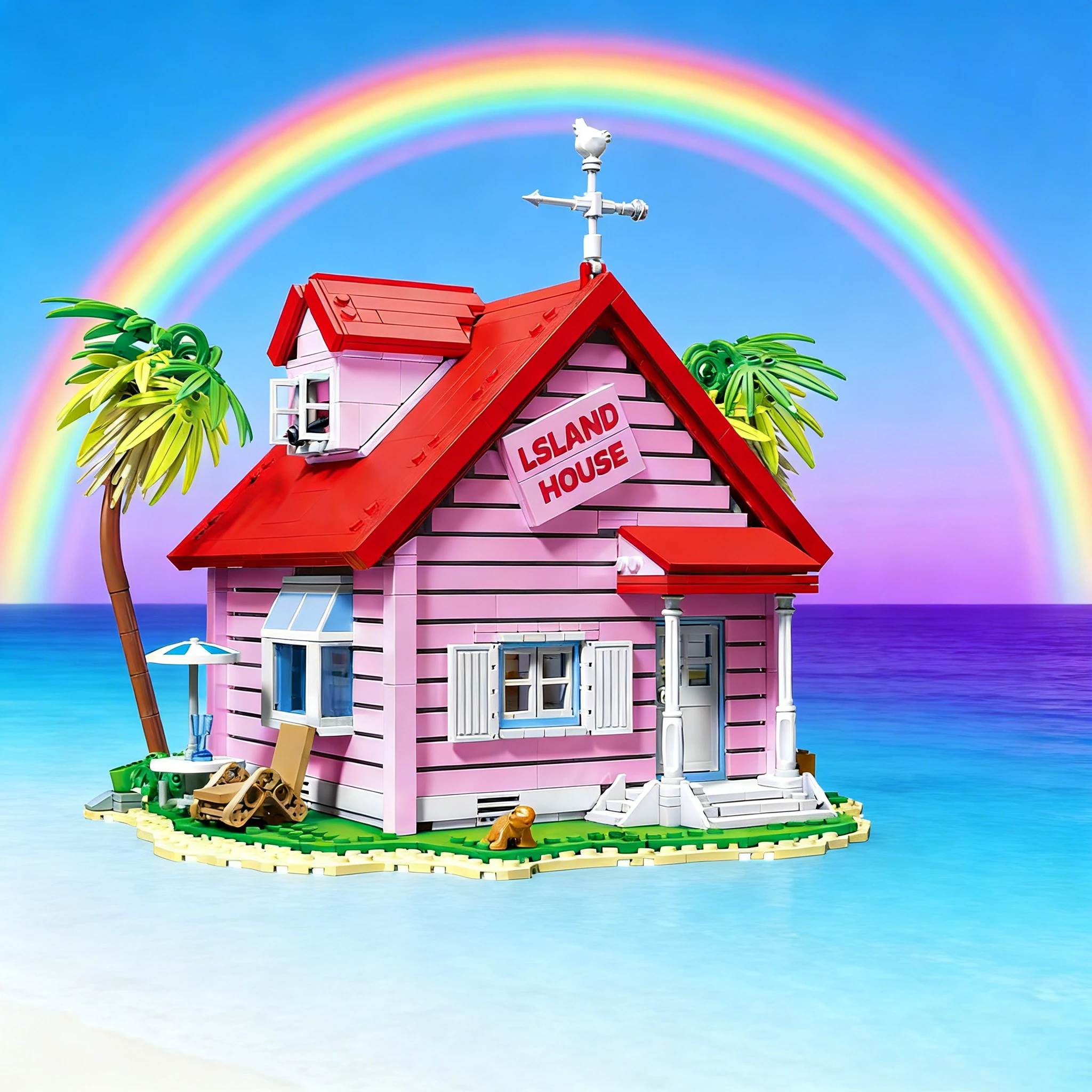 Bloques de construcción Kame House MOC, casa de maestro Roshi, modelo DIY, mini ladrillos, figuras, juguetes de ensamblaje para niños, regalos de cumpleaños