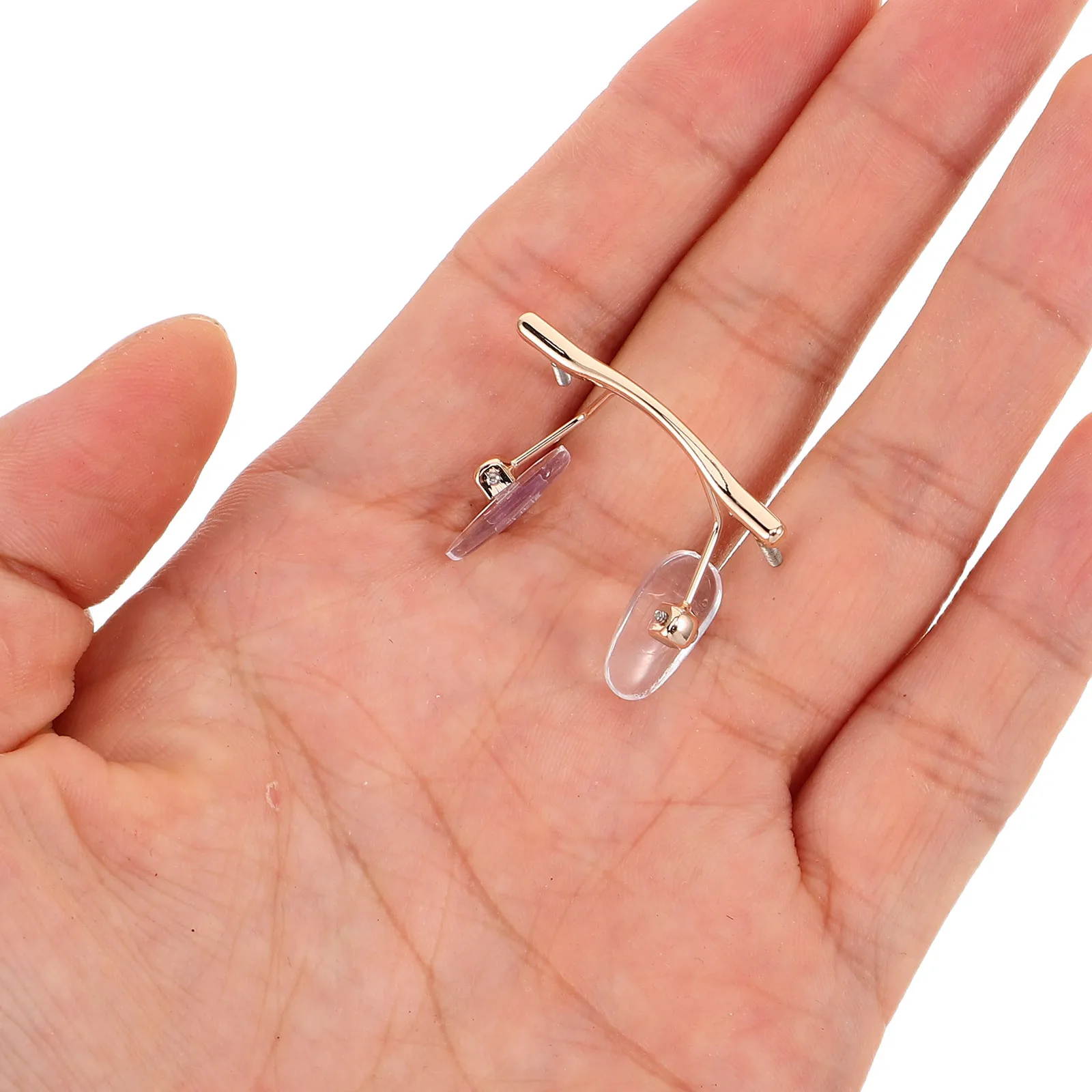 

3Pcs Nose Bridge for Glasses Universal Rimless Metal Frameless Spectacle Support Holder Repair Replacement Pads