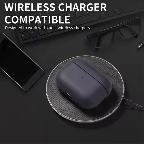 Leather grain Case For AirpPods Pro 2 For Airpods Pro 3 Case Airpods 4 3 Apple Bluetooth Earphone Accessories Protect Machine - Image 5
