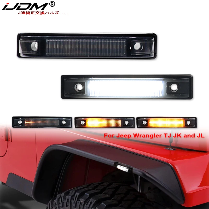 

Боковой габаритный фонарь Fender для Jeep Wrangler TJ JK JL Bushwacker, плоский стиль, расширители крыльев, сигнальный фонарь для парковки/вождения/поворотника