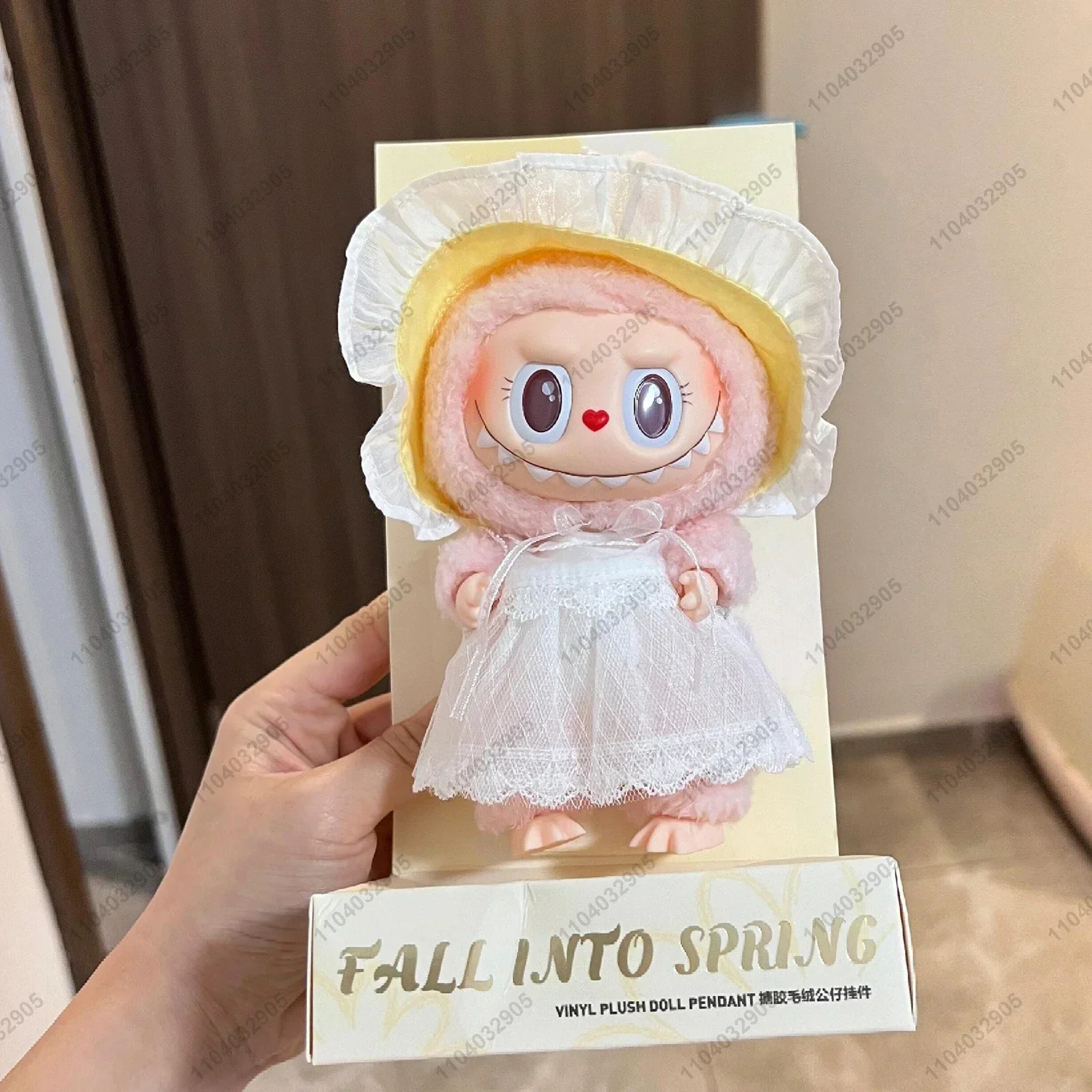 Mokoko Fall into Spring Original Replica 1:1 Labubu The Monsters Action Figure Plush Toy Vinyl Doll Kawai Bag Charm Bag Pendant