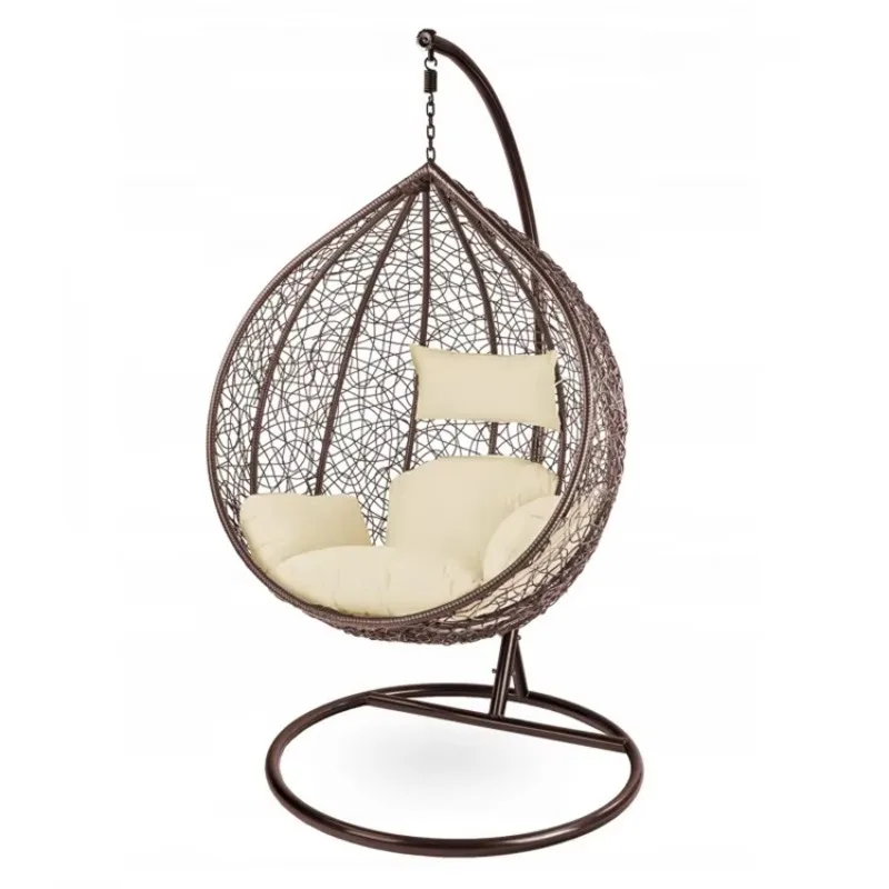 

Modern outdoor metal garden courtyard courtyard single rattan wicker egg swing chair