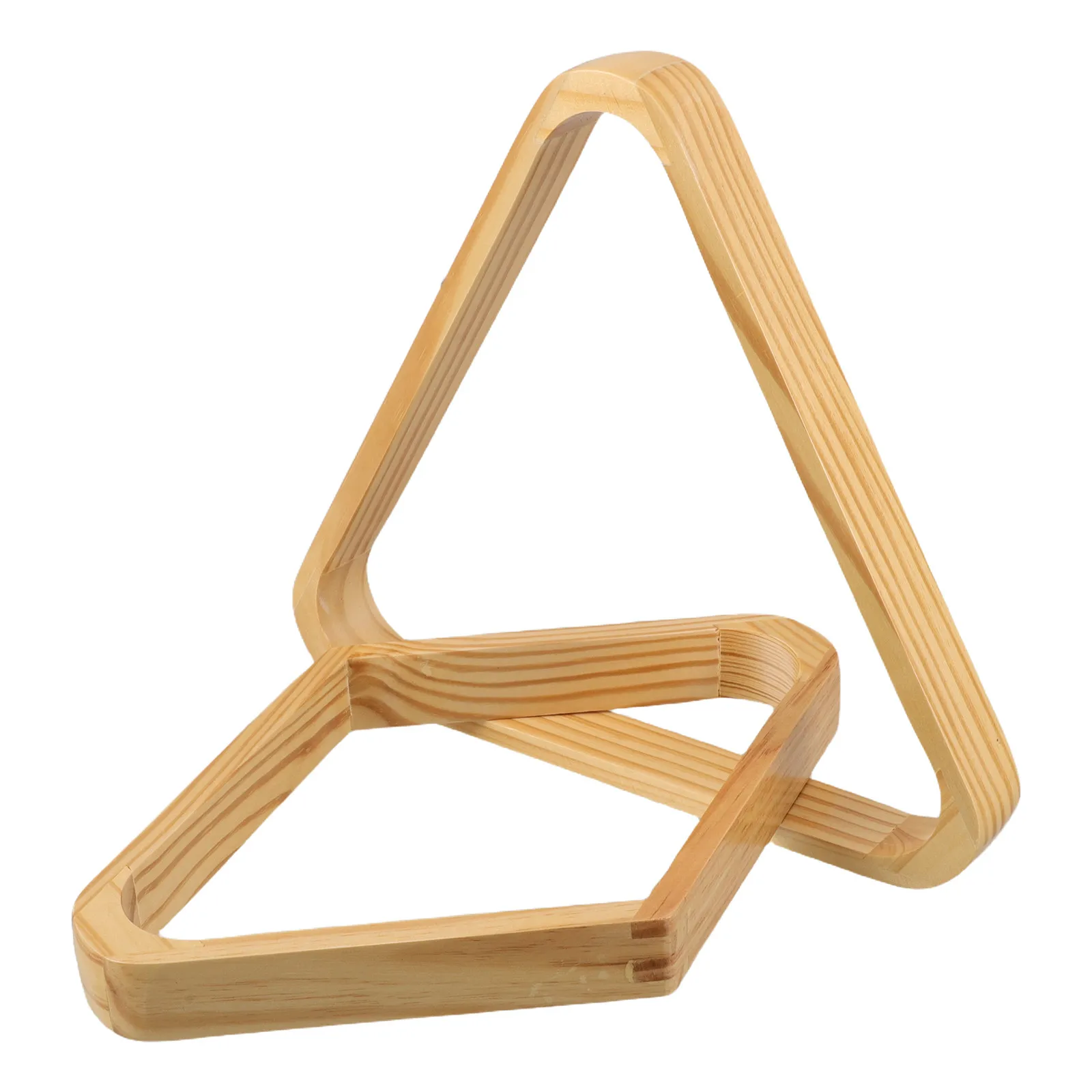 

2Pcs Solid Wood Billiards Rack Set Triangle Pool Table Accessories for Precise Ball Placement Portable Disassemblable Billiard