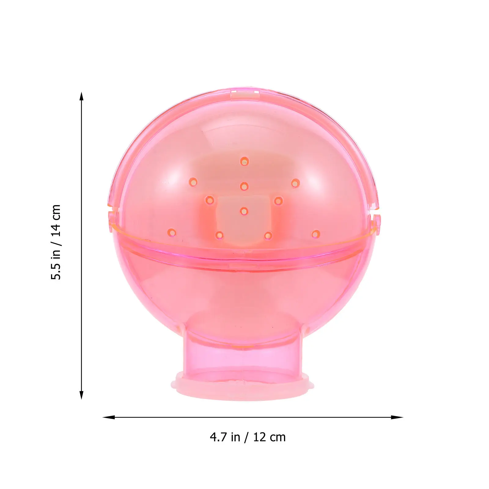 Transparent Detachable Hamster Bathroom Pipeline Cage Ball Shape Small Pet Bath Basin Sand Bath Box Cage External Bathtub
