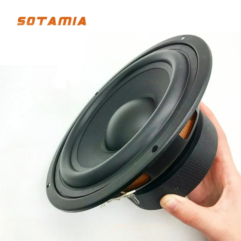 SOTAMIA 1 قطعة 6.5 بوصة منتصف باس المتكلم 8 أوم 100 واط المطاط حافة مركب حوض HIFI مضخم الصوت سطح المكتب رف الكتب الصوت