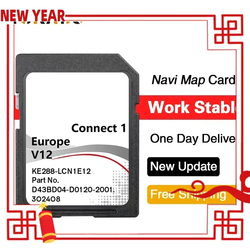 

New Connect 1 V12 Maps Sat Nav SD Card 2022 for Nissan Cabstar NV200 X-Trail Fits X-Trail Qashqai NV200 Note Micra Juke Cube