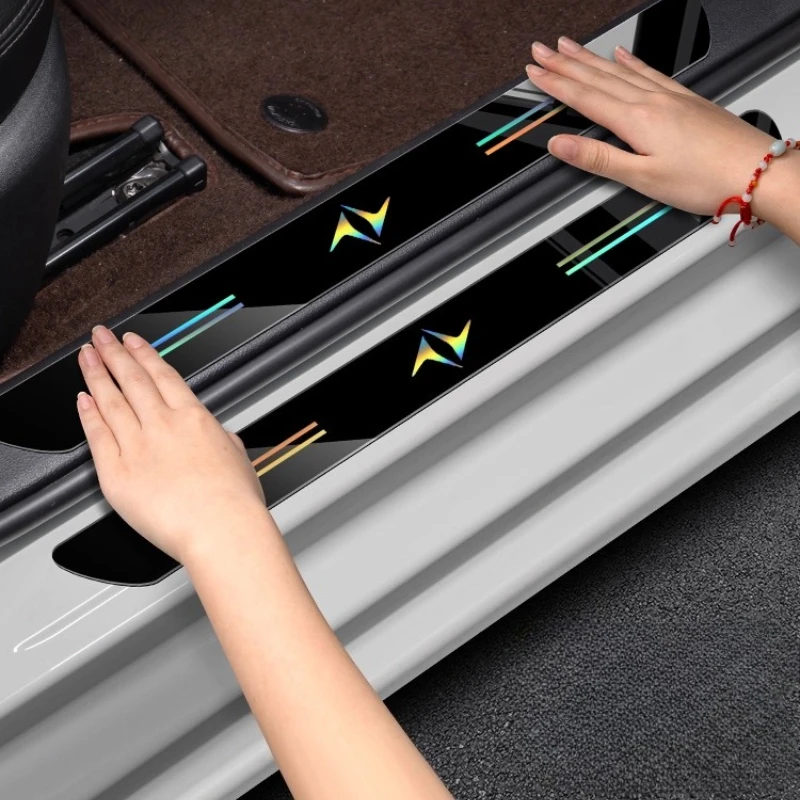 

For Dongfeng eπ 007/008 PVC Car colorful laser threshold strip anti stepping sticker