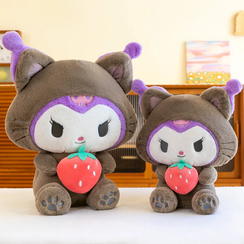 kawaii-kuromi-holding-strawberry-plush-doll-cute-little-devil-styling-kuromi-soft-stuffed-toy-sofa-pillow-sweet-daily-gift