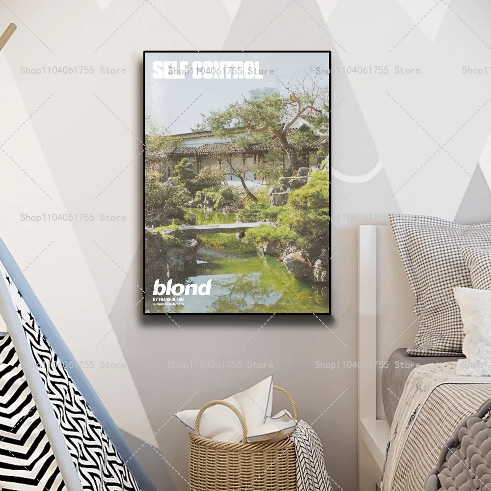 1 قطعة جديد فرانك المحيط شقراء الحنين الترا ألبوم الموسيقى قماش المشارك ذاتية اللصق الفن ورق مقاوم للماء ملصق غرفة جدار ديكور #6