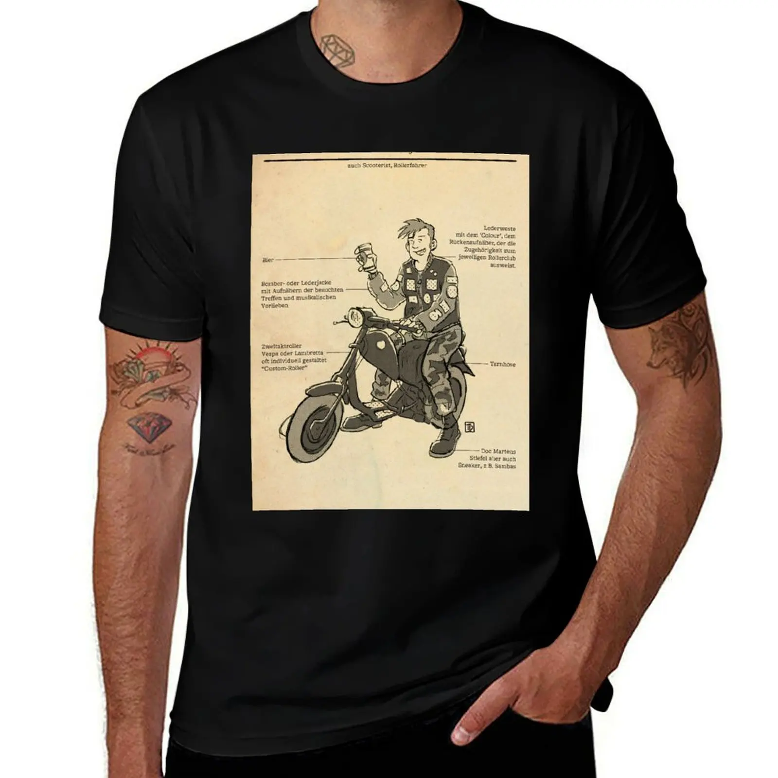 

scooter boy T-Shirt blue archive Anime t-shirt vintage sweat t shirt for men